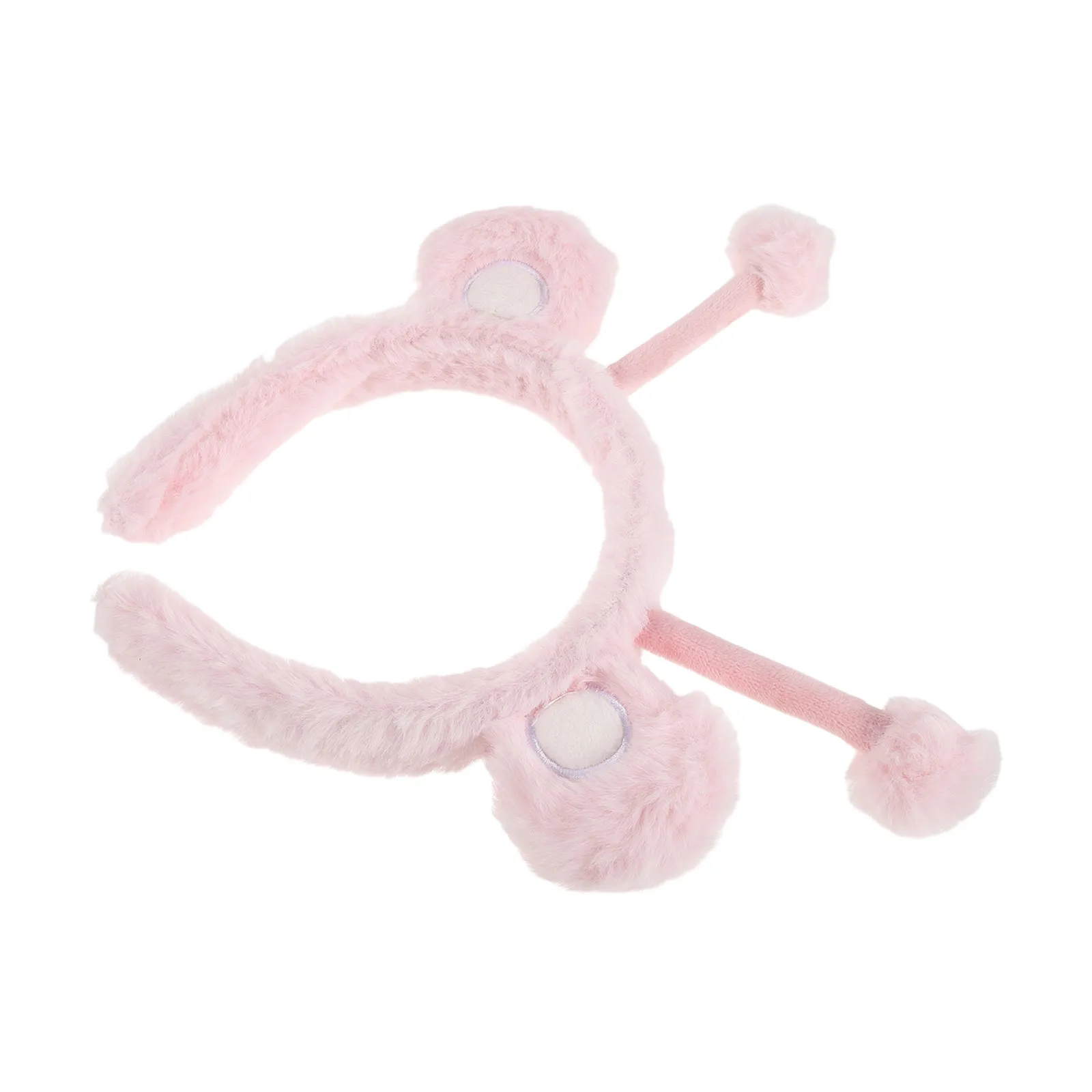 Cartoon Bee Headband Cute Pom Pom Antenna Hairband Pink Soft Animal Ears Party Costume Accessory Halloween Themed Events Women