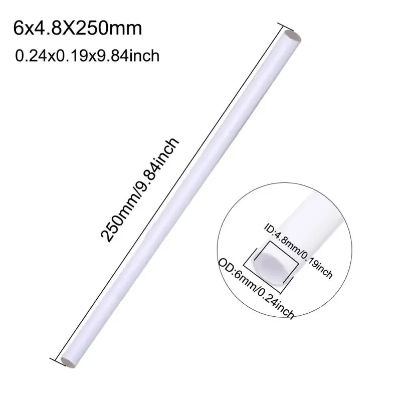5pcs ABS Plastic Hollow Round Tubes Diameter 2-10mm DIY Model Building Sand Table Craft