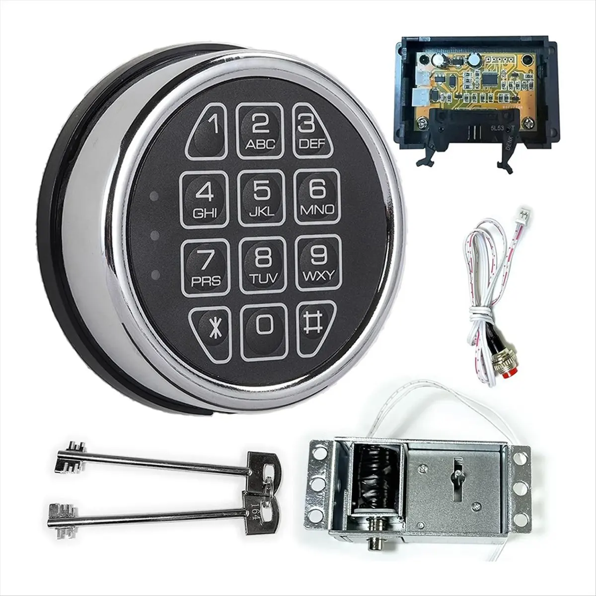 ABFW Lock Replacement Chrome Digital Keypad Electronic Lock