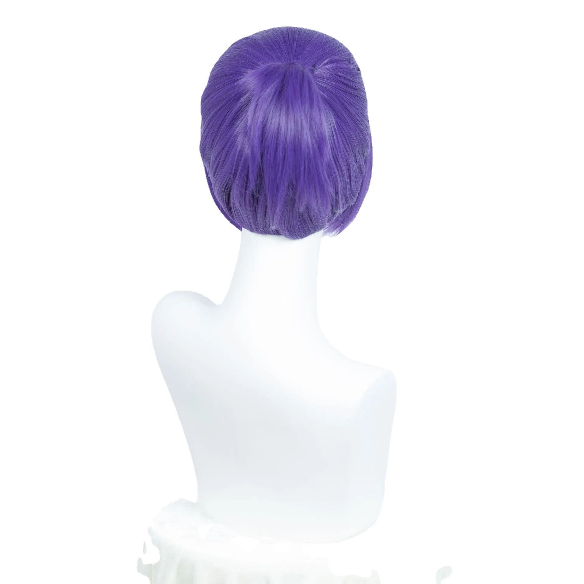 Peluca de cosplay de Mikage Reika de prisión azul, peinado morado de una sola pieza de parte media, cabello falso de cosplay de anime