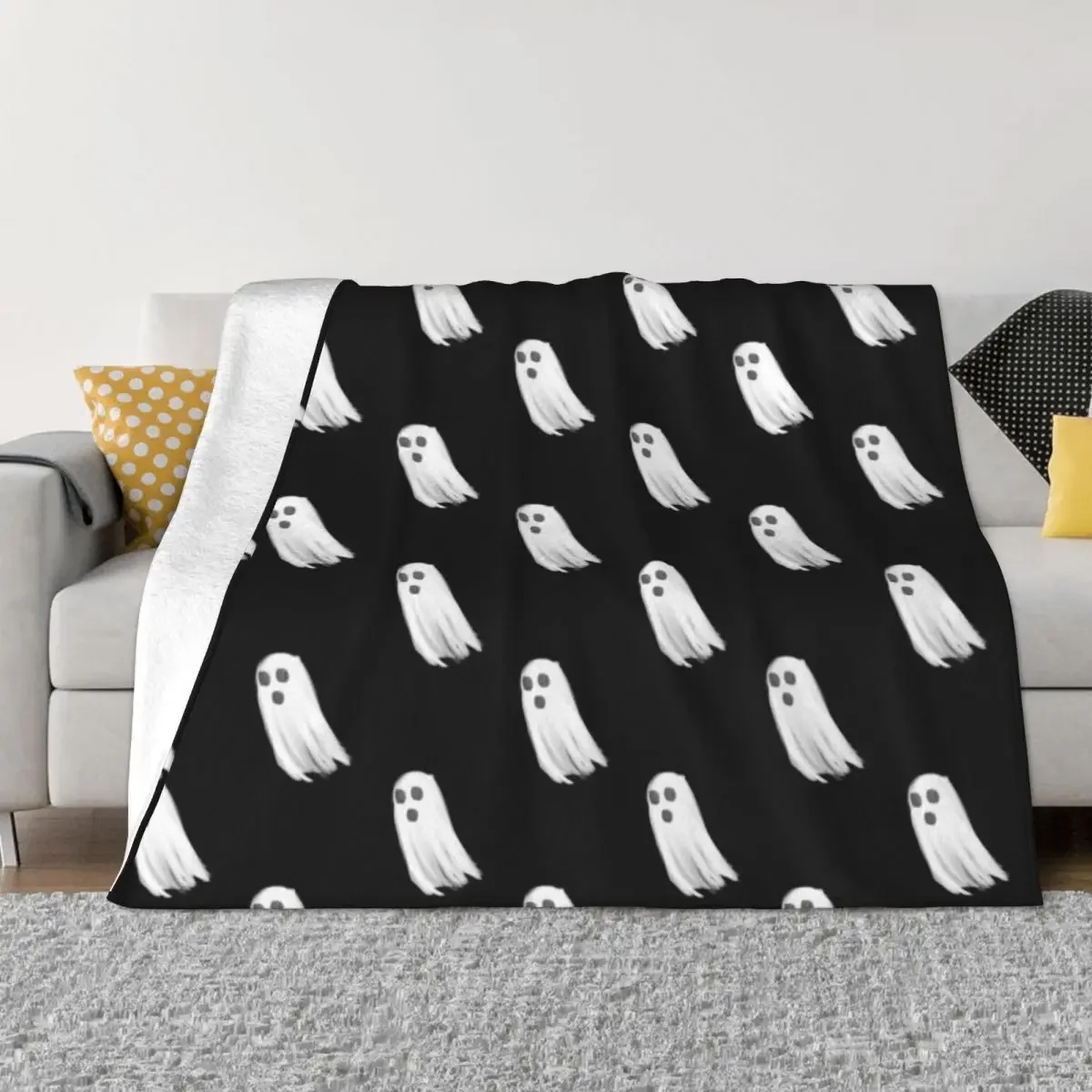 

Cute Ghost Throw Blanket Nap Custom Blankets