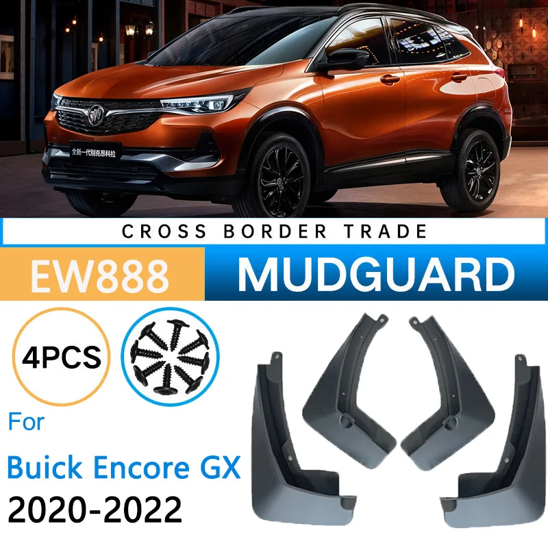 4PCS Car Mudguards for Buick Encore GX 2022 2021 2020 Front Rear Wheels Mudflaps Splash Guards Mud Flaps Fender Auto Accessories