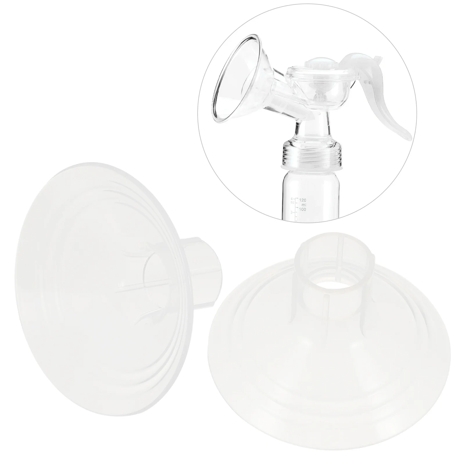 

2Pcs Anti Backflow Breast Pump Pads Premium Silicone Accessories Durable Practical Duckbill Fittings White Parts
