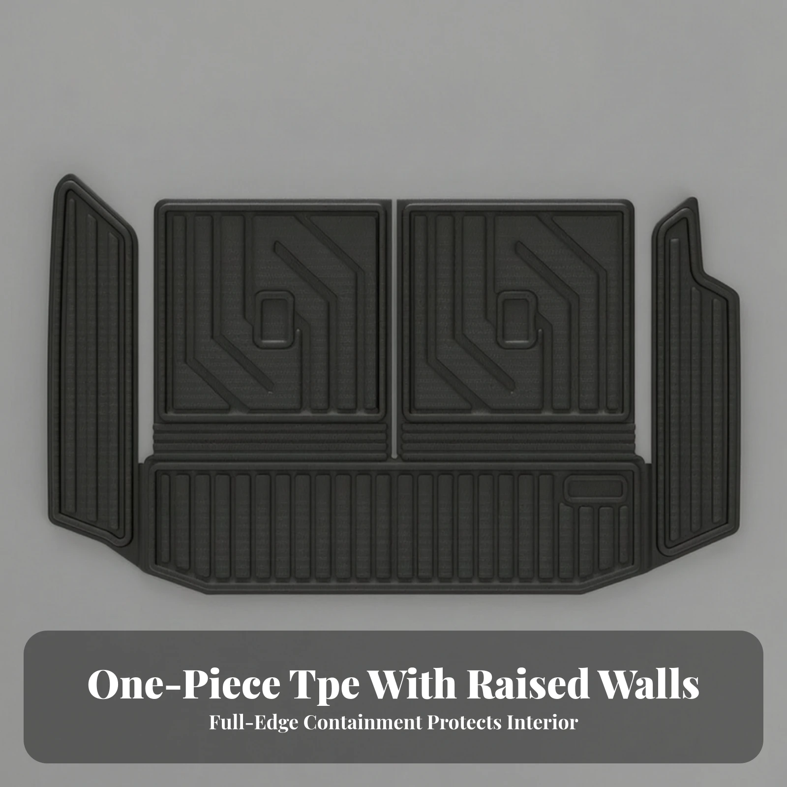 Cargo Mat with Side Wings Vehicle-Specific Rear Cargo Liner Trunk Liner Wipe-Clean Long-Lasting for Outdoor Enthusiasts