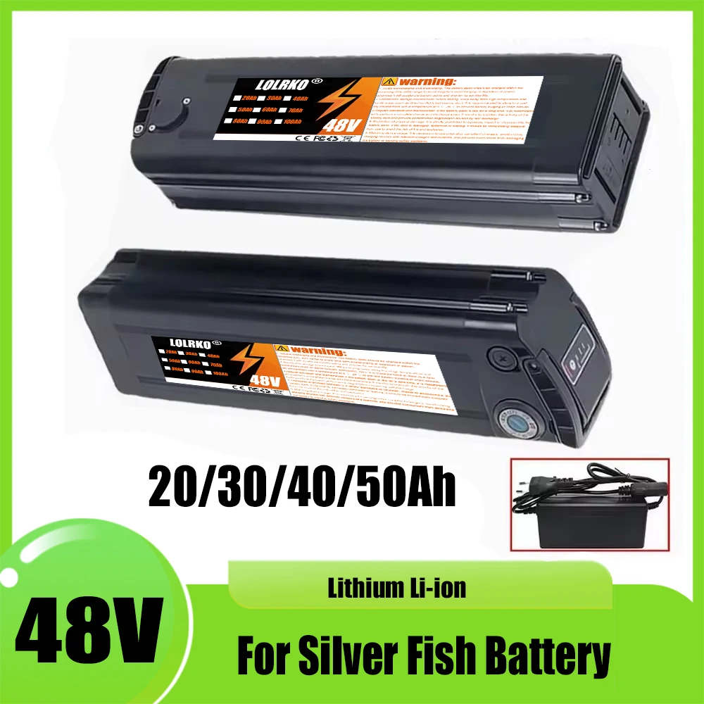 Air freight, 48V 50Ah, multiple capacity options, suitable for Silver Fish 250W-1000W motors, built-in BMS protection