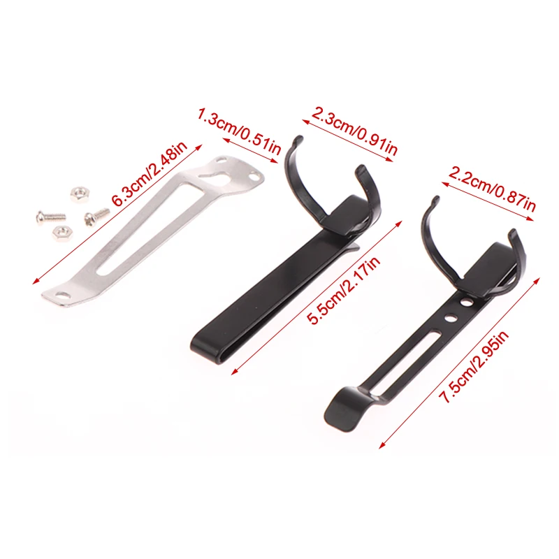 1Pcs Flashlight Metal Holding Clip Iron Clip Flashlight Clip Universal Clip ,suitable For S2 / S2+ / M1 / C8