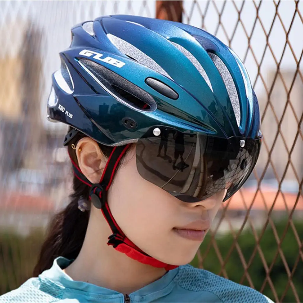 

Adult Bike Helmet with Detachable Magnetic Goggles Visor Cycling Helmet for Adults