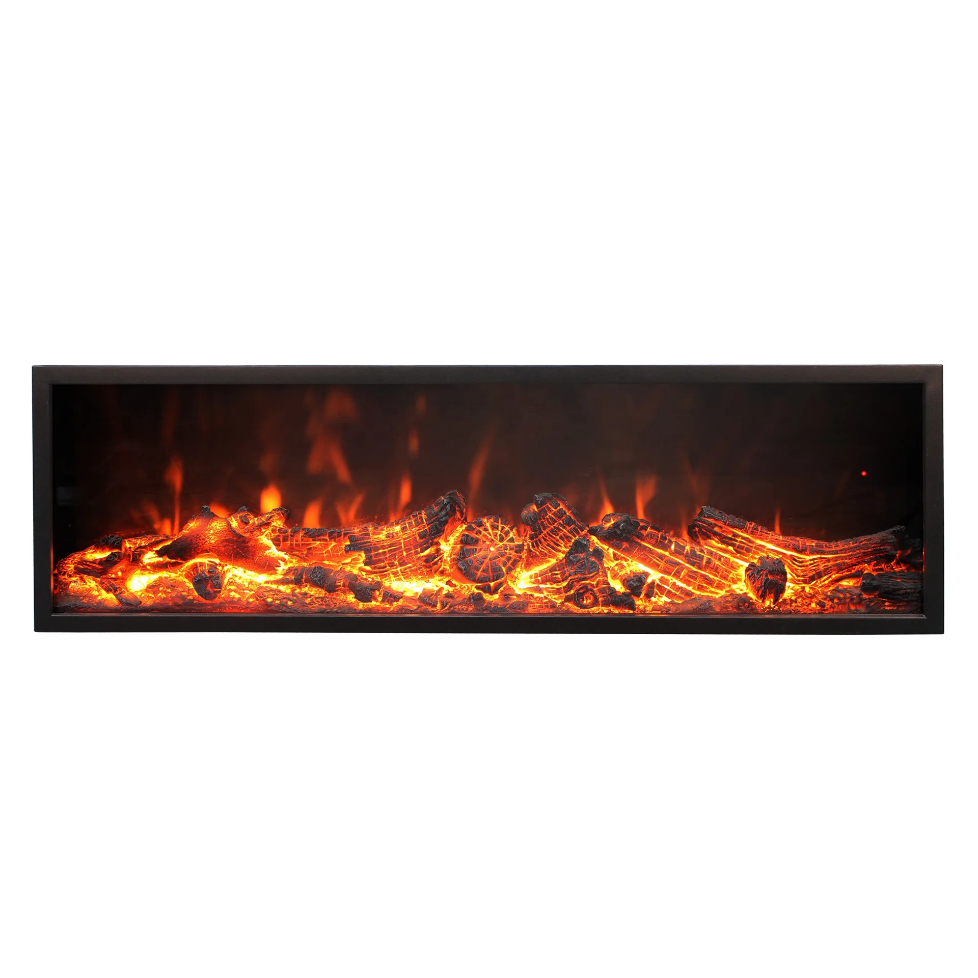 YYHC-Electric Fireplace Firebox Inserted Fixed Built-In Wall Mounted Type Electric Flame No Heating Insert indoor for villa