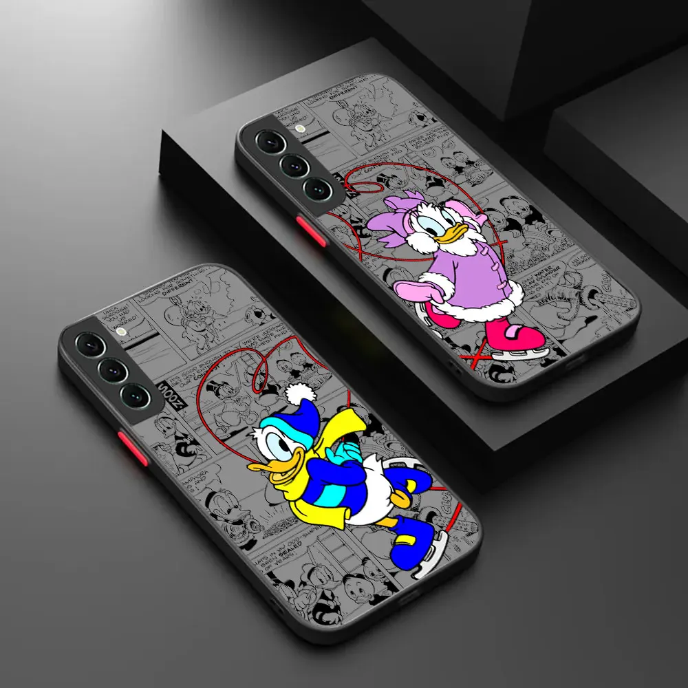 

Disney Donald Daisy Duck Case For Samsung Galaxy S23 S22 S21 S20 Ultra Fe S10 S9 S8 Plus Phone Cases Frosted Translucent Cover