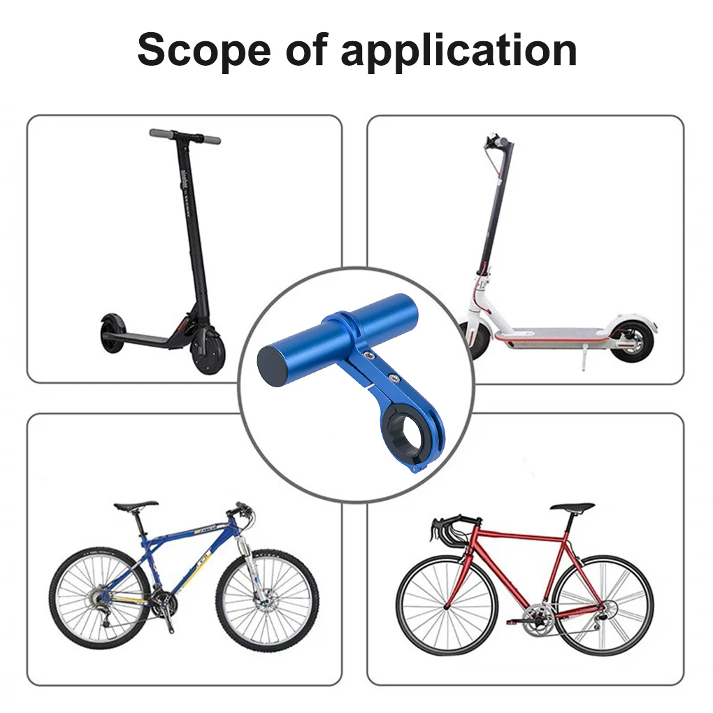 Bike Handlebar aluminum alloy bicycle handlebar extender mountain bike bicycle front light bracket lamp flashlight accessories