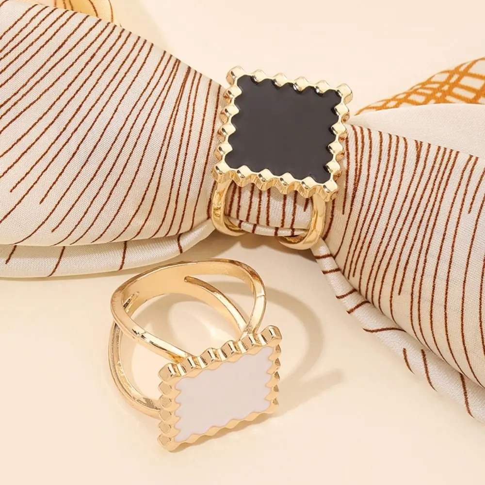 Flower Pearl Silk Scarf Buckle Square Multifunctional Clothing Corner Knotted Buckles Silver Gold Waist Adjustment Fixed Snap