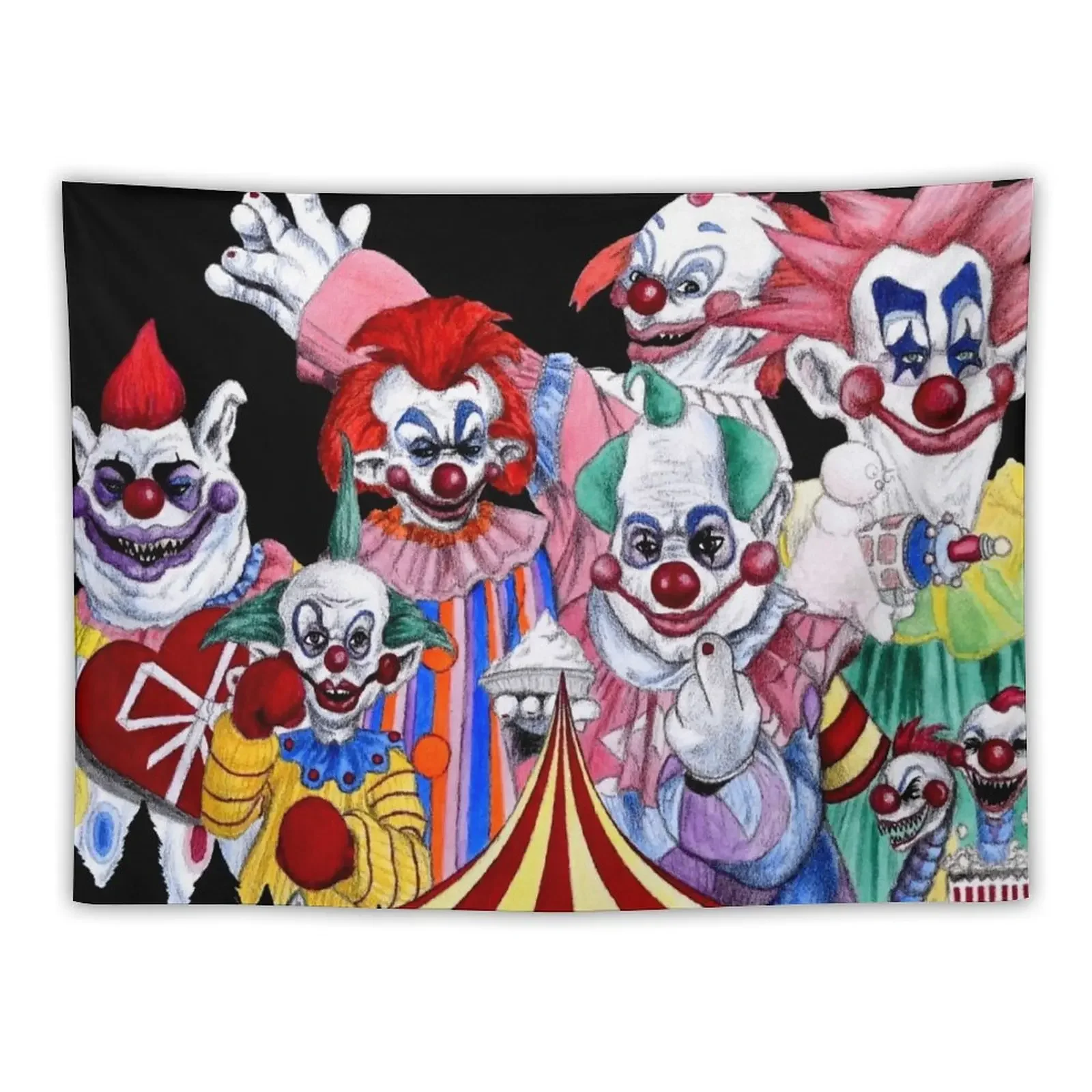 

Killer Klowns From Outer Space! Tapestry Room Decorating Aesthetic On The Wall Home Decoration Tapestry