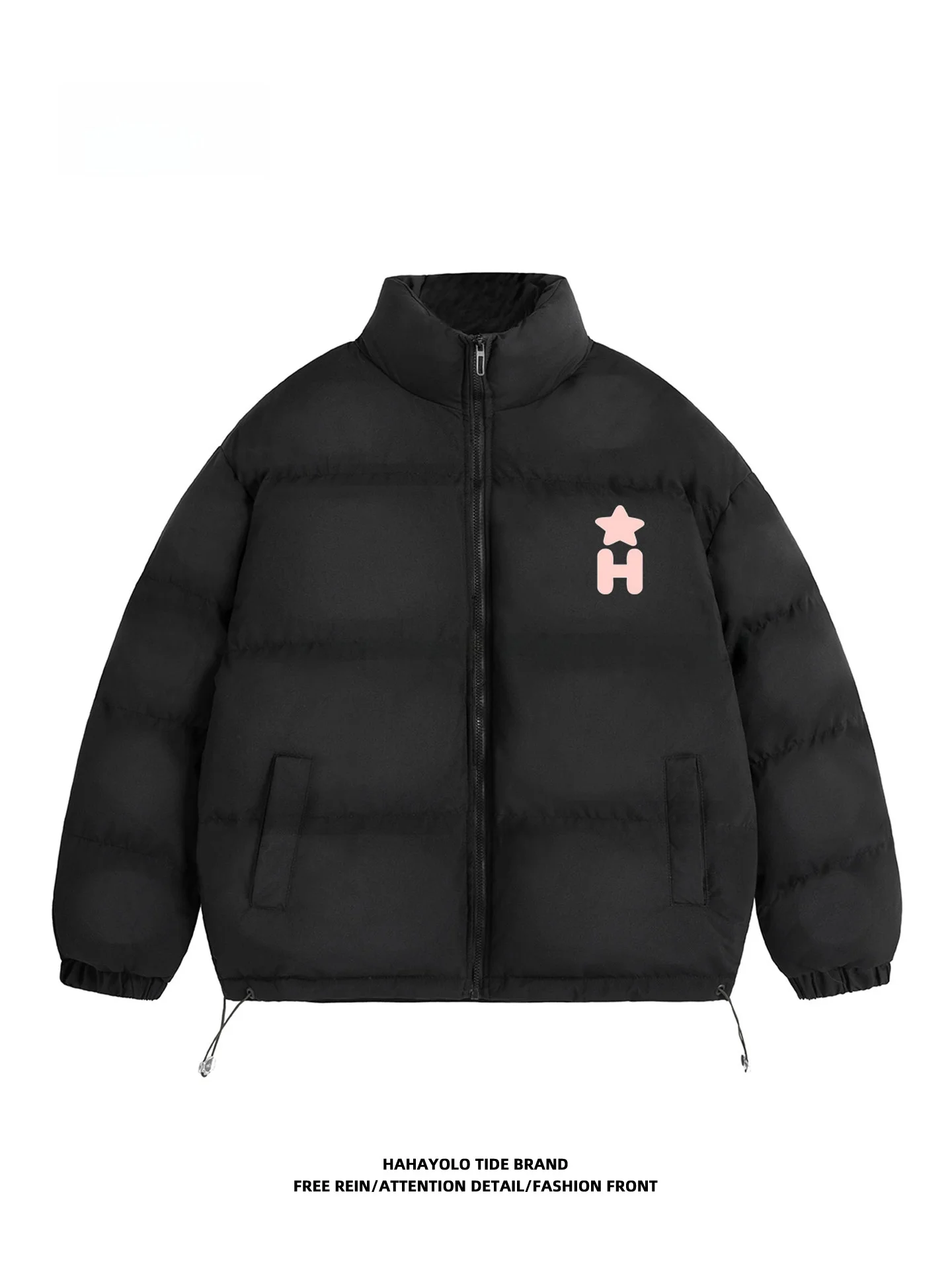 

Корейская зимняя хлопковая куртка с буквенным принтом Sle Star, повседневная универсальная верхняя одежда для молодых женщин, длинная застежка-молния...