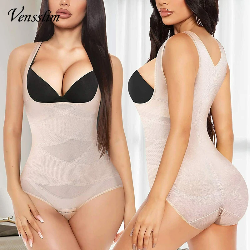 Vensslim Full Body Shaper Women Waist Trainer Slimming Enhanced Tummy Control Underwear Flat Belly Corset Bodysuit Shapewear