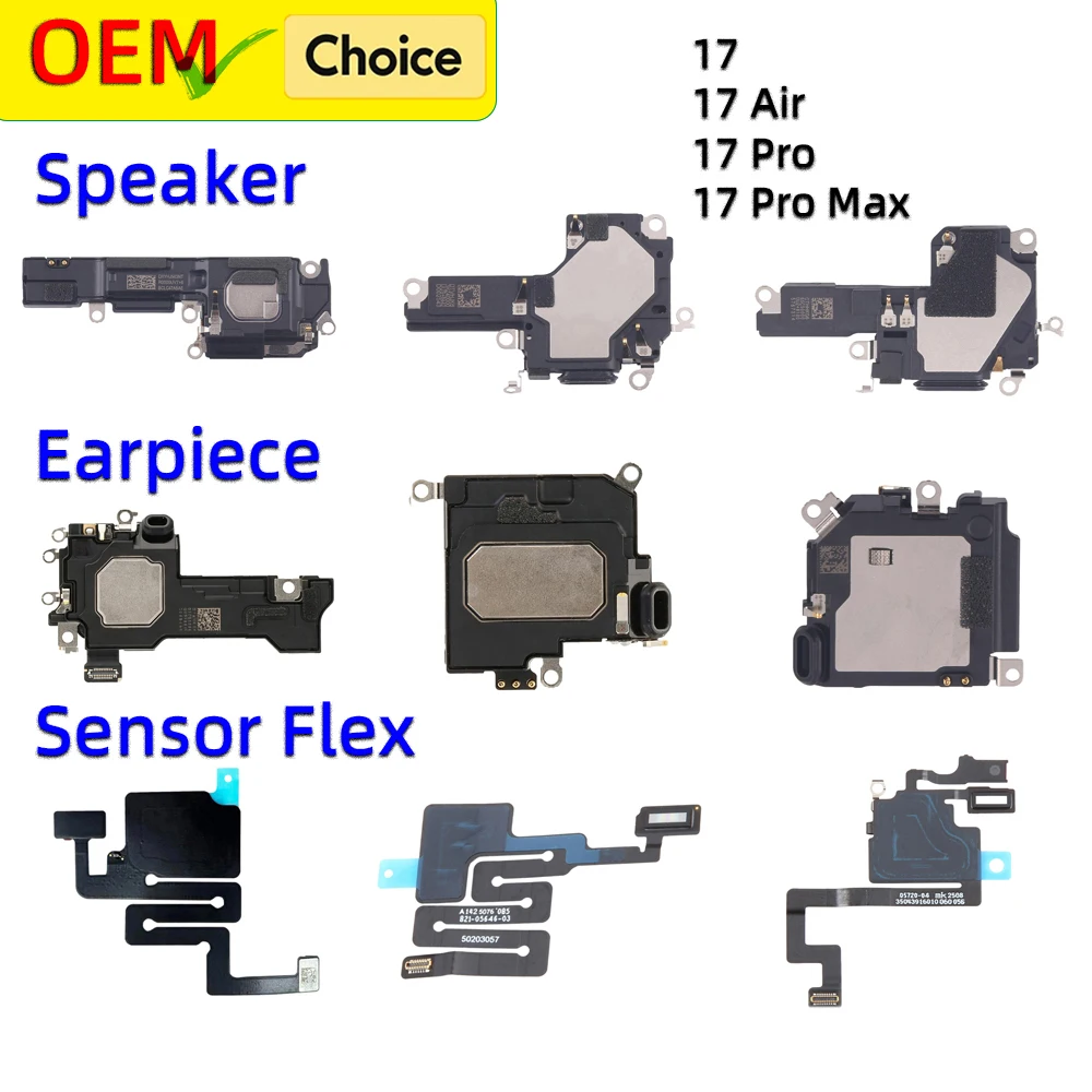 OEM Phone Proximity Sensor Sound Loudspeaker Ear Earpiece Loud Speaker Flex Cable For iPhone 17 Pro Max Air Parts