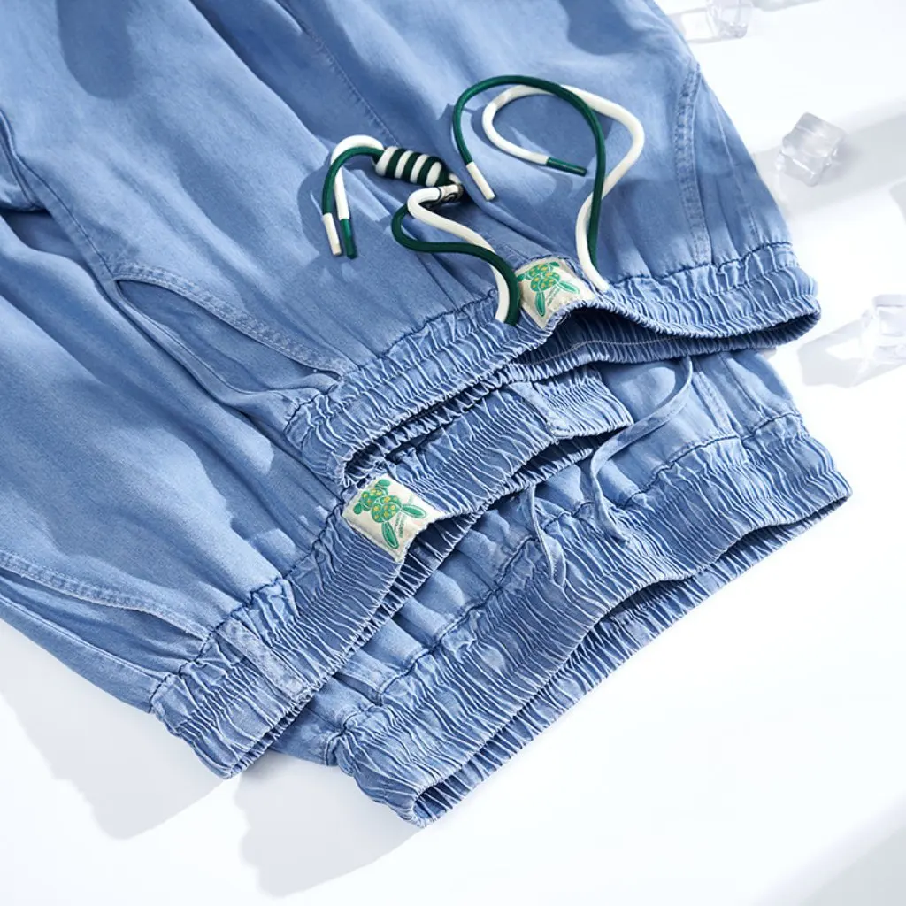 

Women's High Waist Jeans Summer Thin Casual Flower Harlan Show Bouquet