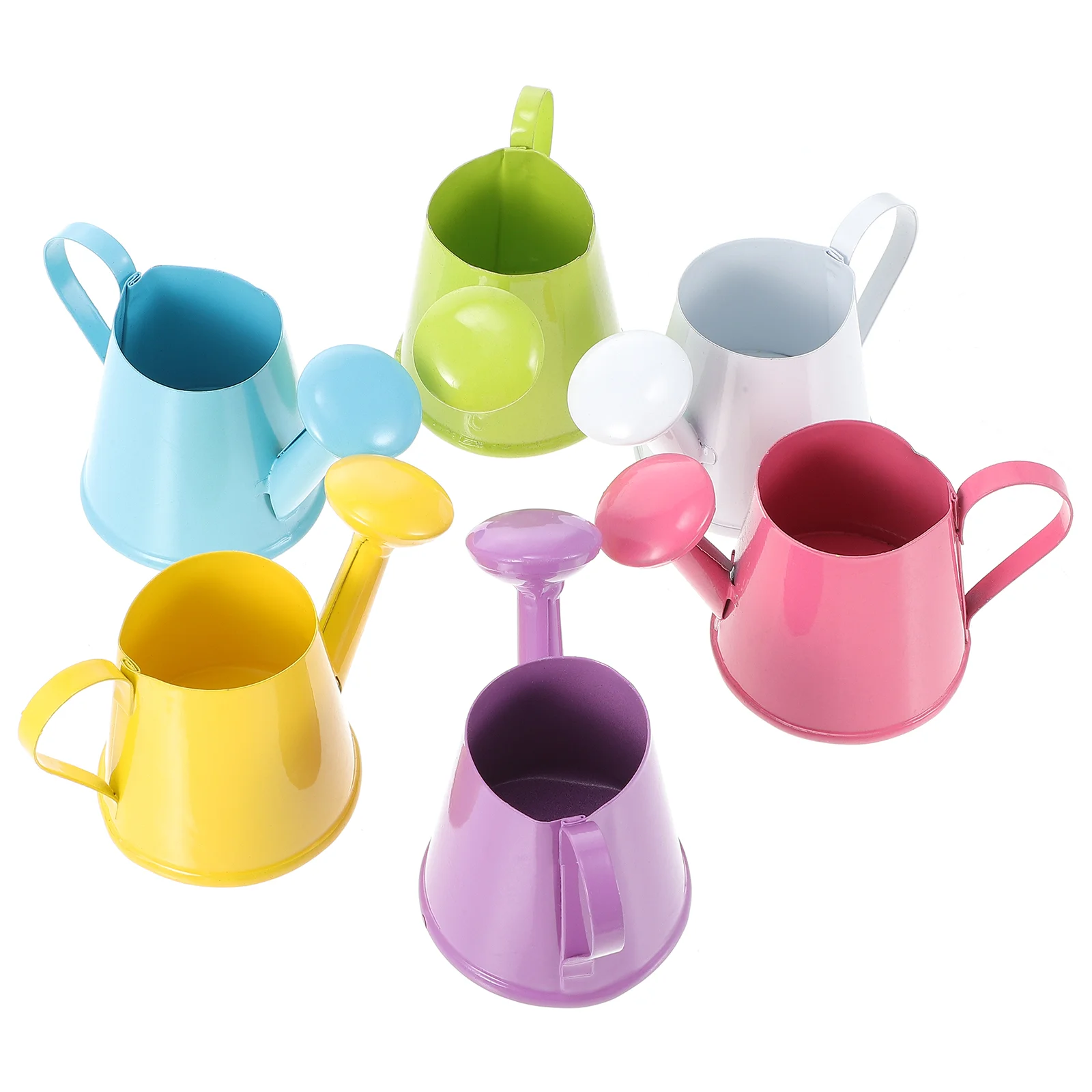 

6 Pcs Small Watering Can Indoor Mini Kettle Retro House Decoration Miniature Iron Toys