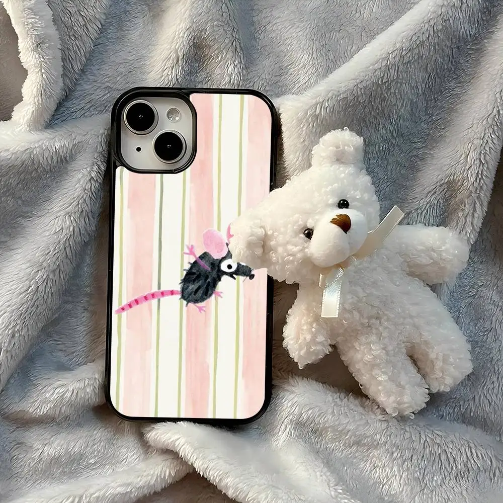 frightened mouse Phone Case For iPhone 17 16 15 14 13 12 11 Pro Xs Max Mini Plus Celulares Hard Funda