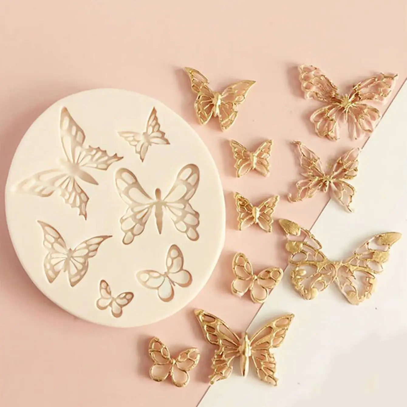 Motyl Fondant Silikonowe narzędzia do dekoracji tortów weselnych Żywiczne foremki czekoladowe do pieczenia