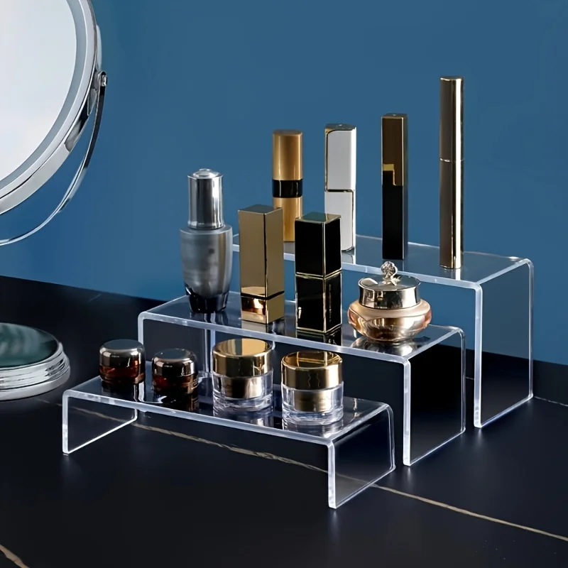 U-shaped Display Rack,Transparent Acrylic Storage Rack,Makeup Figurine Toy Storage Rack,Desktop and Bathroom Storage