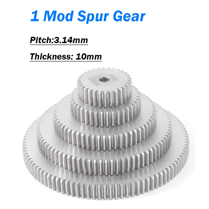 

1 шт./лот, 1 мод, 84T до 150 зубьев, цилиндрическая шестерня 45 # Стальная шестерня двигателя толщиной 10 мм, внешний диаметр 86-152 мм для 3D ЧПУ