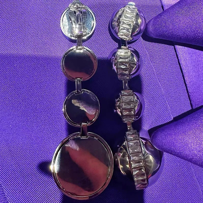 

Европейский американский модельер бренда Кристалл Длинные роскошные серьги Женские ювелирные изделия высшего качества