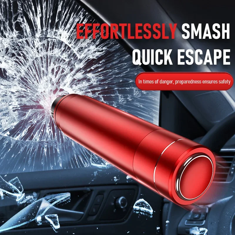

Автомобильный безопасный молоток Автомобильный оконный выключатель Аварийный молоток Резак ремней безопасности Нож Автомобильный инструмент Спасательный молоток из алюминиевого сплава