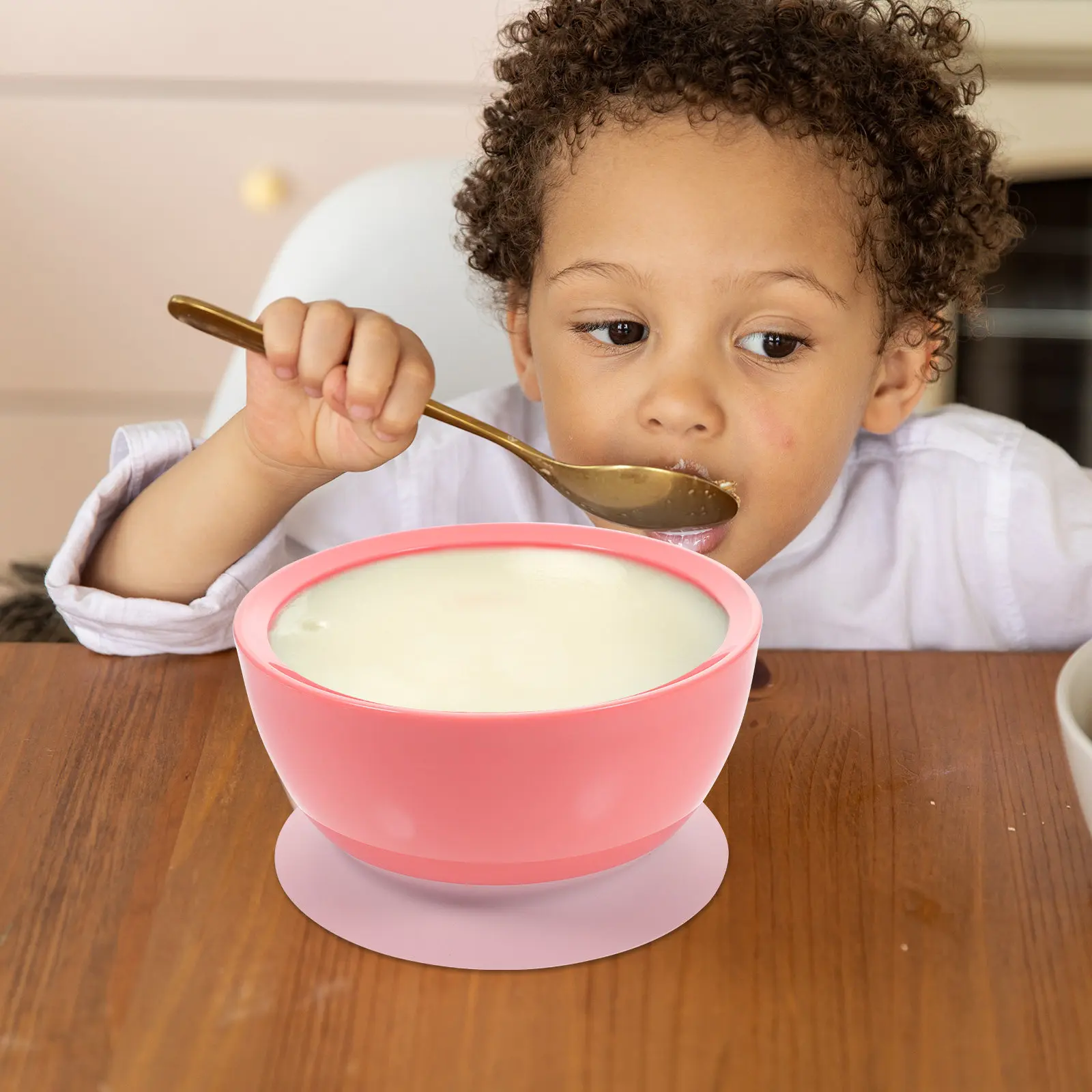 

Силиконовая детская тарелка с мощной присоской для кормления малышей, детская тарелка на присоске, пригодная для мытья в посудомоечной машине