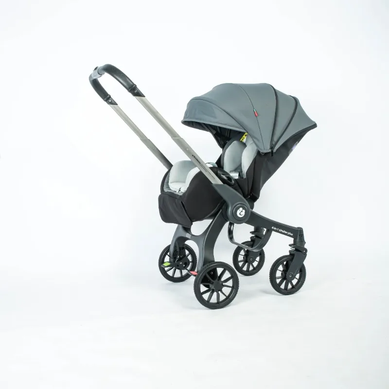 EU auf Lager 4In1 Kinderwagen, multifunktionaler Kinderwagen faltbar mit Autositz Babyautowagen tragbarer Kinderwagen 3in1 – Detail 4