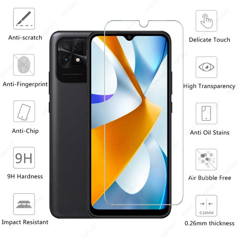 For Xiaomi Poco C40 Glass for Xiaomi Poco C40 Tempered Glass Film Screen Protector for POCO C40 F4 GT F3 M4 M3 X4 Pro X3 NFC