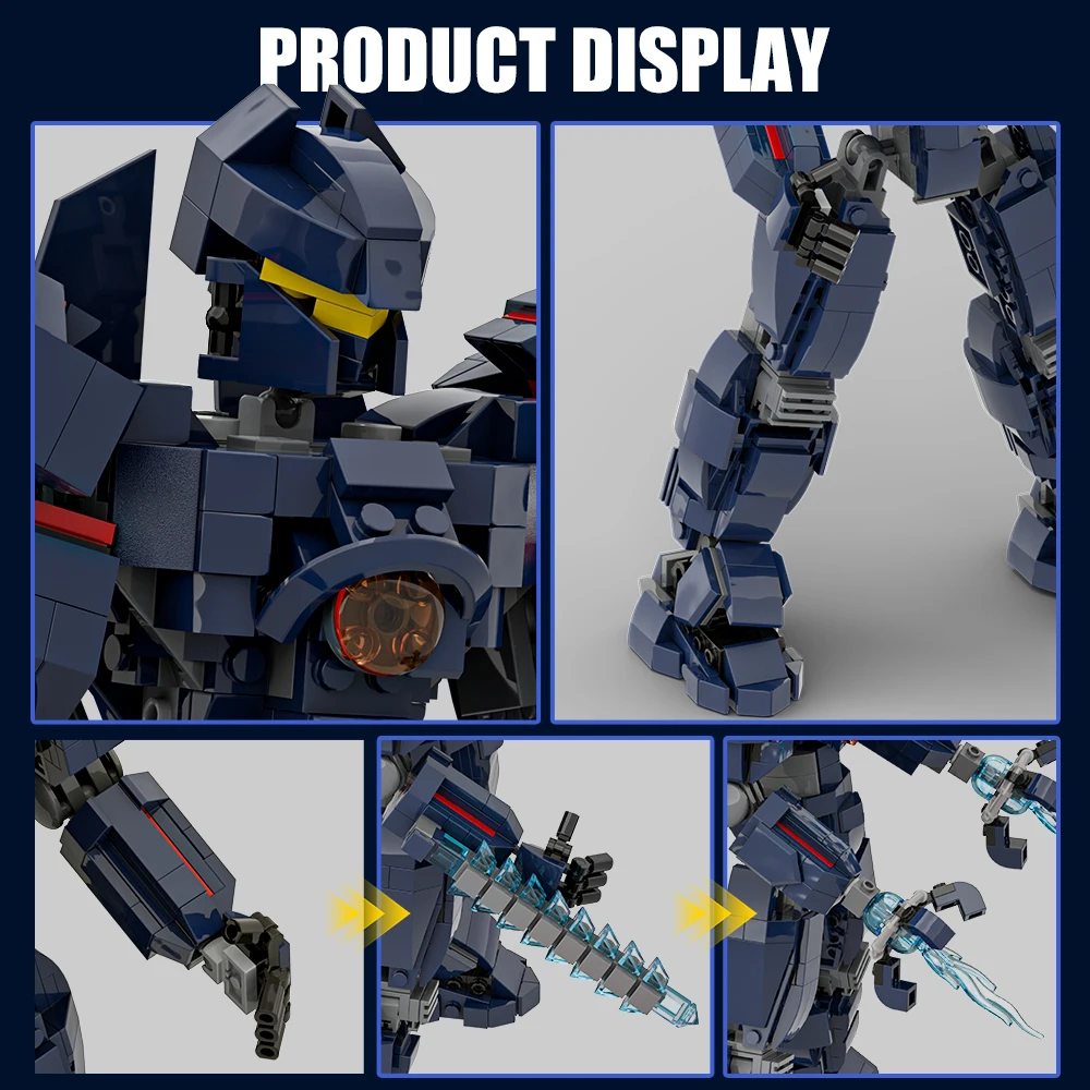 Gobricks MOC Pacificeds film Gipsys Avengereds V2 blocs de construction lourd Mecha bataille modèle briques assemblé jouet enfant jouet cadeau