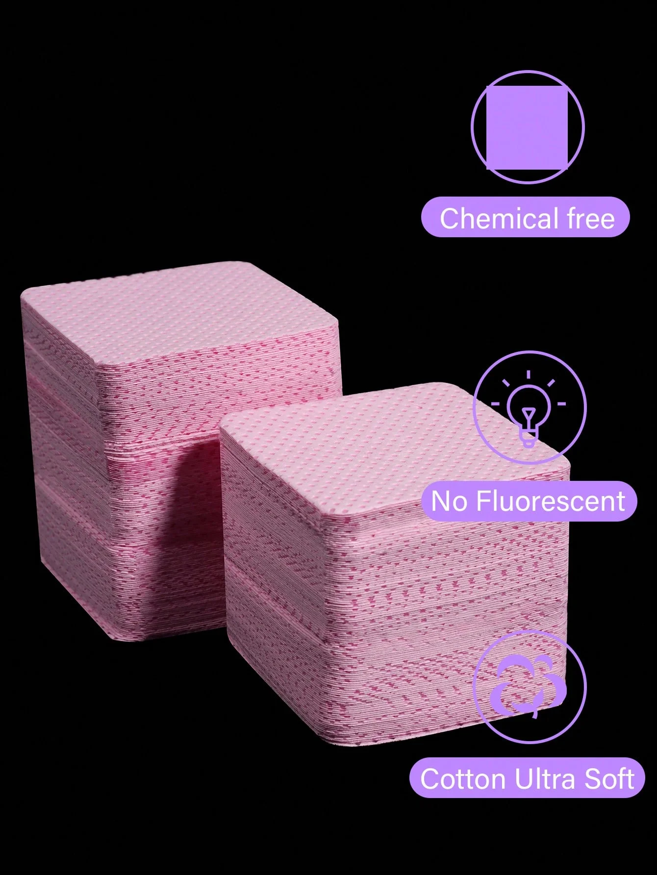 300 PCS Multicolor Lint-Free Nail Wipes , Soft Non-Woven Nail Polish Removal Pads Eyelash Extension Wipes, Nail Polish Remover