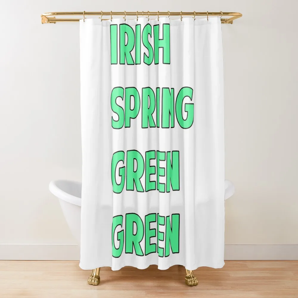 

Irish Spring Green Green - Flight Reacts Shower Curtain Shower For Bathroom Bathroom And Shower Curtain