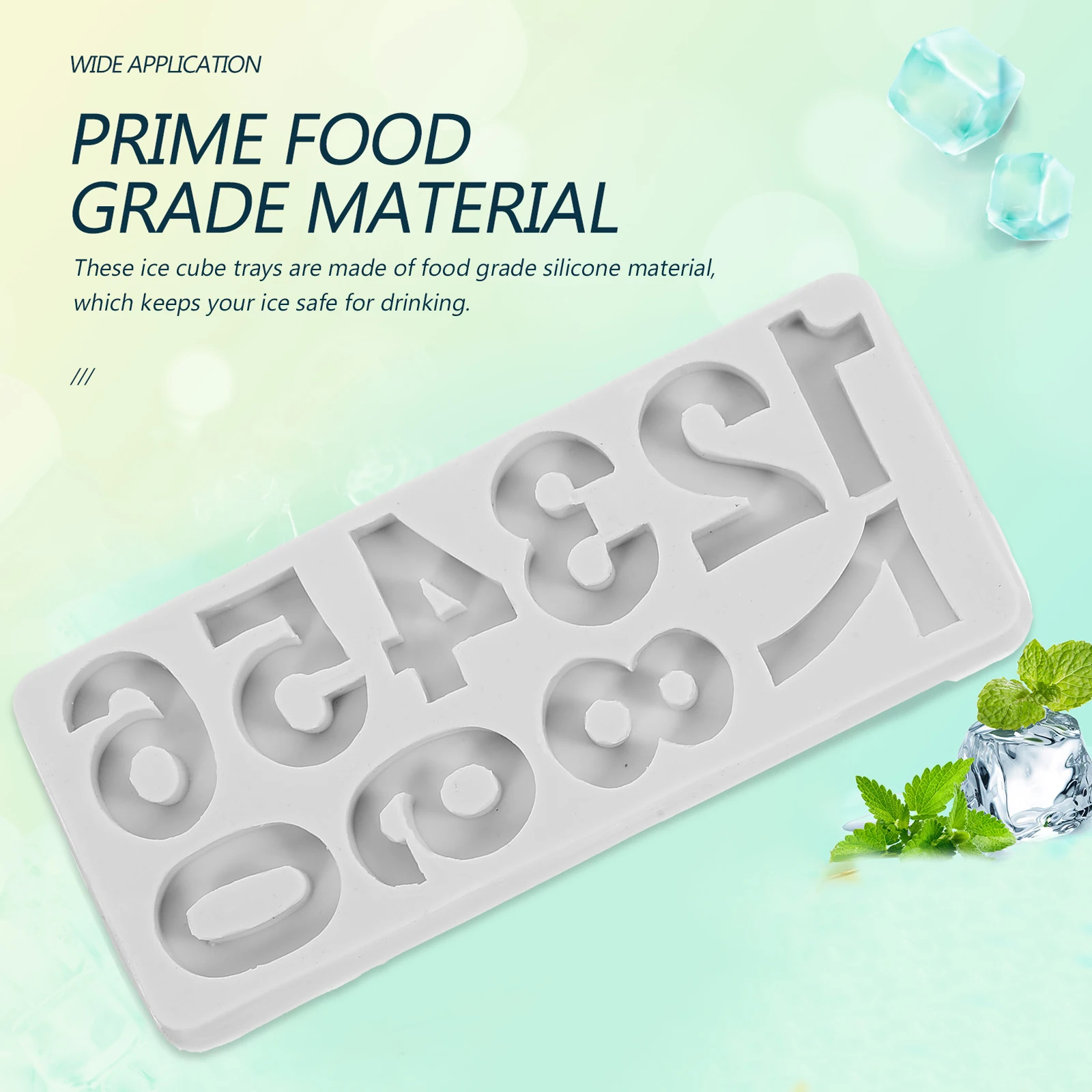 

3Pcs Ice Cube Mold Food Grade Silicone Numeral Shaped Ice Tray for Home Parties Bars Cocktail Whiskey Wine Juice