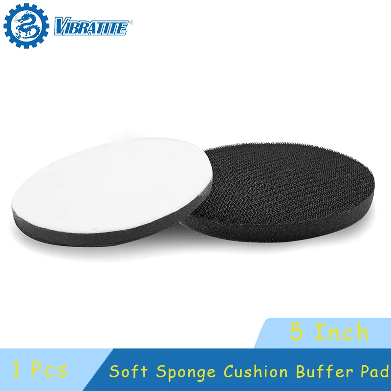 5 Inch Hook and Loop Soft Sponge Cushion Buffer Pad 1 Pcs Foam Sponge Buffer Backing Pad Soft Density for Polishing and Buffing
