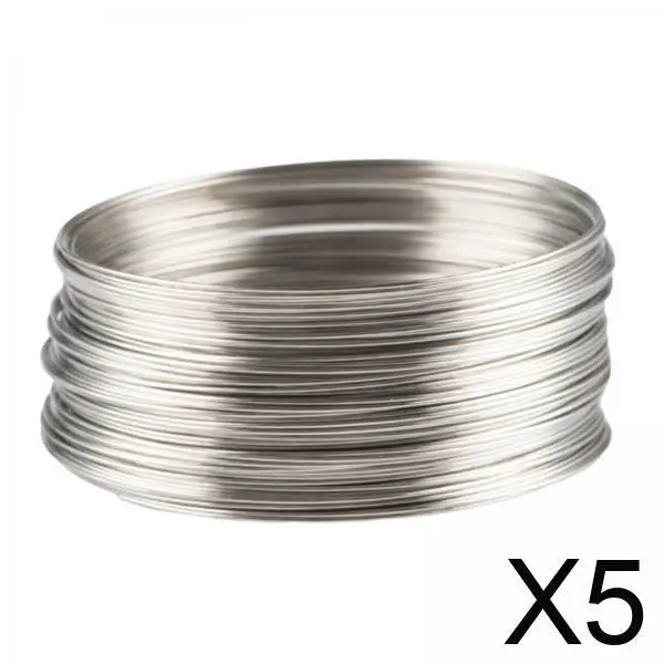

50 Loops Memory Steel Wire Metal Beading Wire DIY Accessory for Charms Bracelet Necklace Jewelry