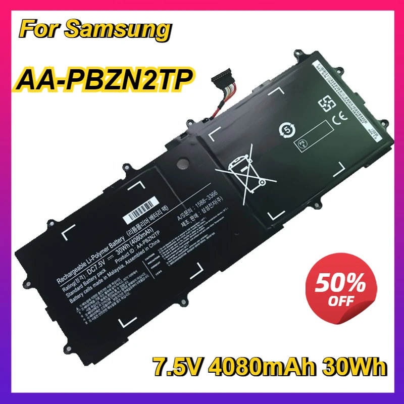 New AA-PBZN2TP Laptop Battery for Samsung NP905S3K 910S3K 910S3G 905S3G 910S3L NP910S3L 905S3L 915s3g XE500T1C 4080mAh  30Wh