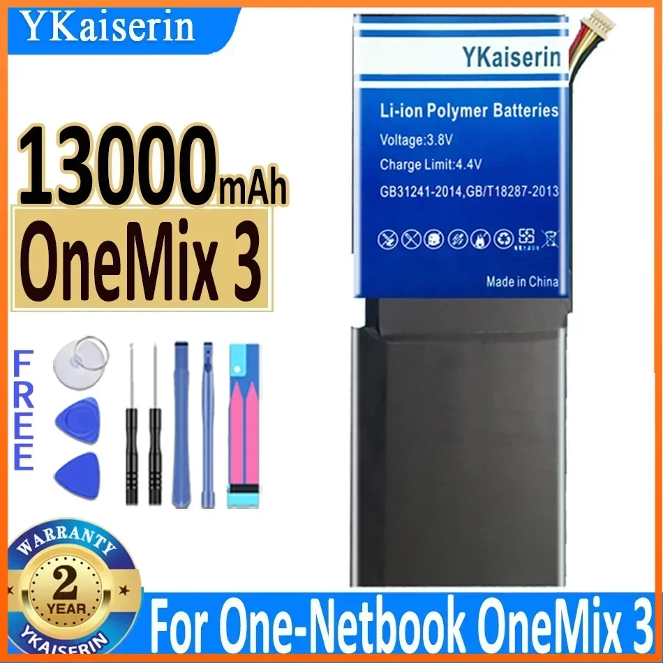 

YKaiserin Battery OneMix 3 13000mAh Battery For One-Netbook OneMix3 New Bateria +Free Tools Warranty