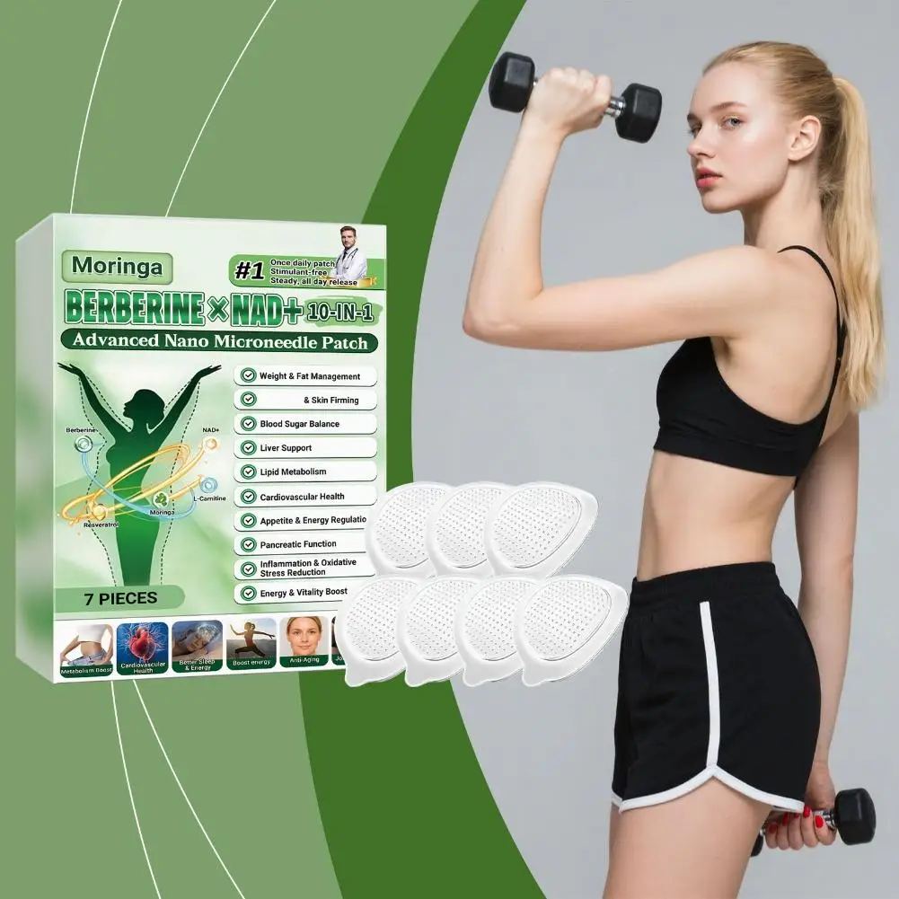 

3/5/10 PCS 2026 Advanced 10-in-1 Nano Microneedle Patch Berberine NAD+ Body Firming Slimming Daily Care Sticker
