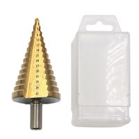 4-42mm Triangular Handle Straight Groove Titanium Plated Step Drill Electric Hand Drill Drill and Expand Pagoda Drill Tool