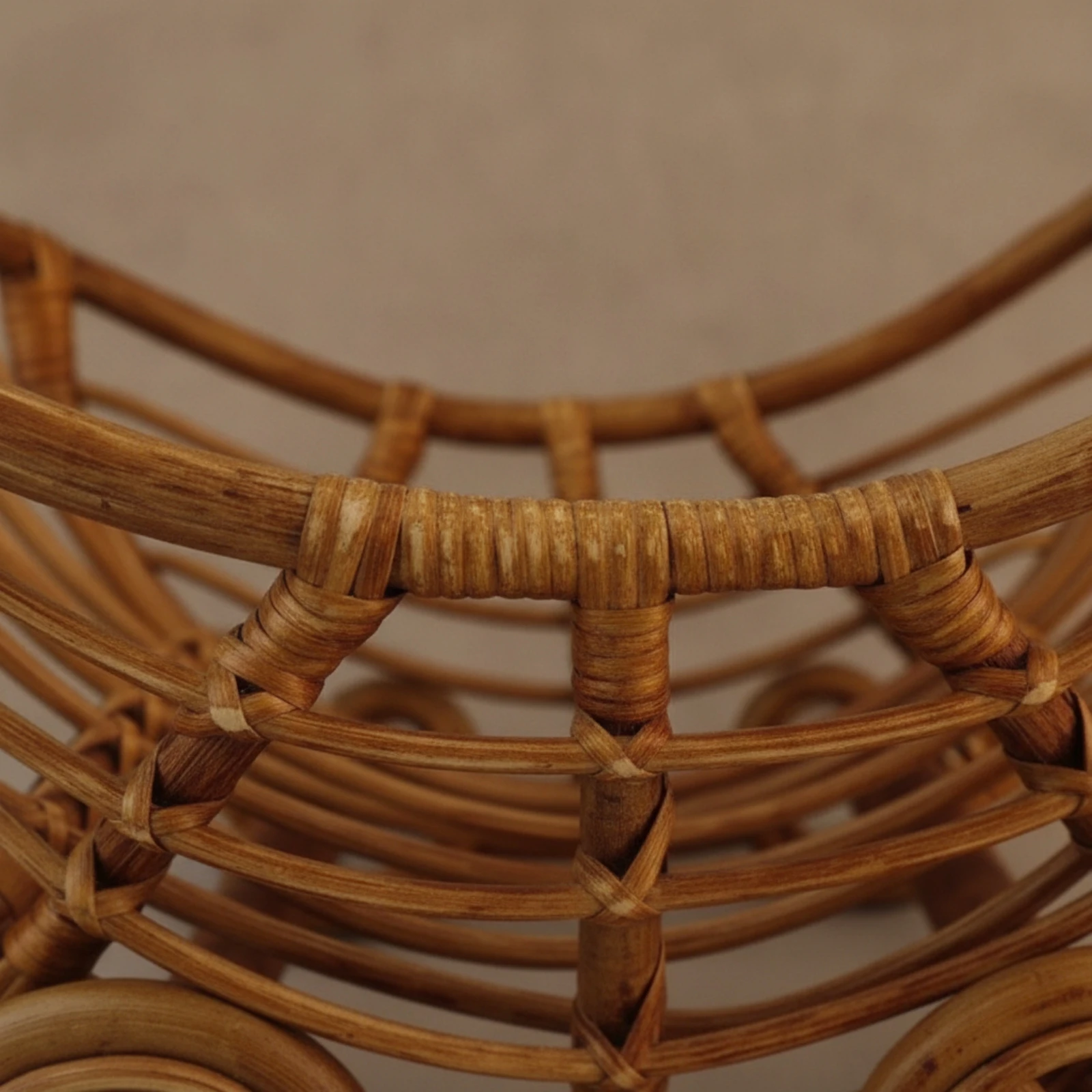 Baby Photo Prop Cart Handmade Wicker Cart with Wheels Photo Prop Basket Decorative Carriage Natural for Photographers