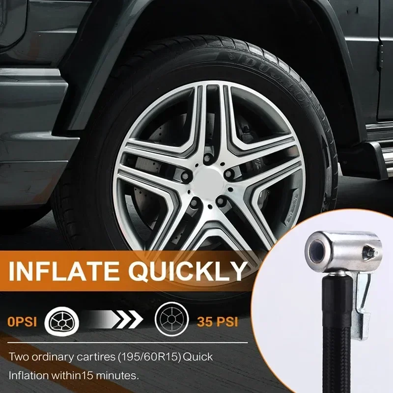 Apto para dewalt bateria compressor de ar automático inflator pneu bomba elétrica sem fio com medidor de pressão digital para bicicleta carro