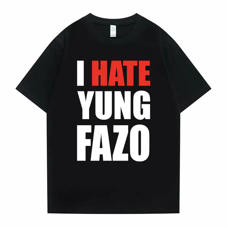 جديد أنا أكره يونغ فازو تي شيرت الرجال Y2k ميمي تحت الأرض الراب الأفيون الصيف Kankan التي شيرت الرجال النساء الهيب هوب المتضخم تي شيرت