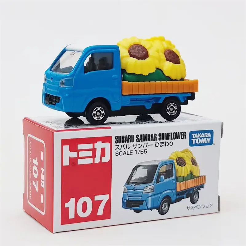 TAKARA TOMY Tomica-Subaru Sambar Cake Truck, coche de juguete de aleación, vehículo de Motor, modelo de Metal fundido a presión, regalos para niños, NO.27, 1/55