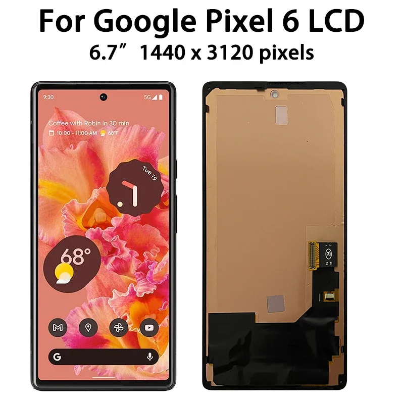 Small Size OLED Quality For Google Pixel 6 GB7N6 G9S9B16 LCD Touch Screen Digitizer Assembly Replacement Pixel6 Display Frame