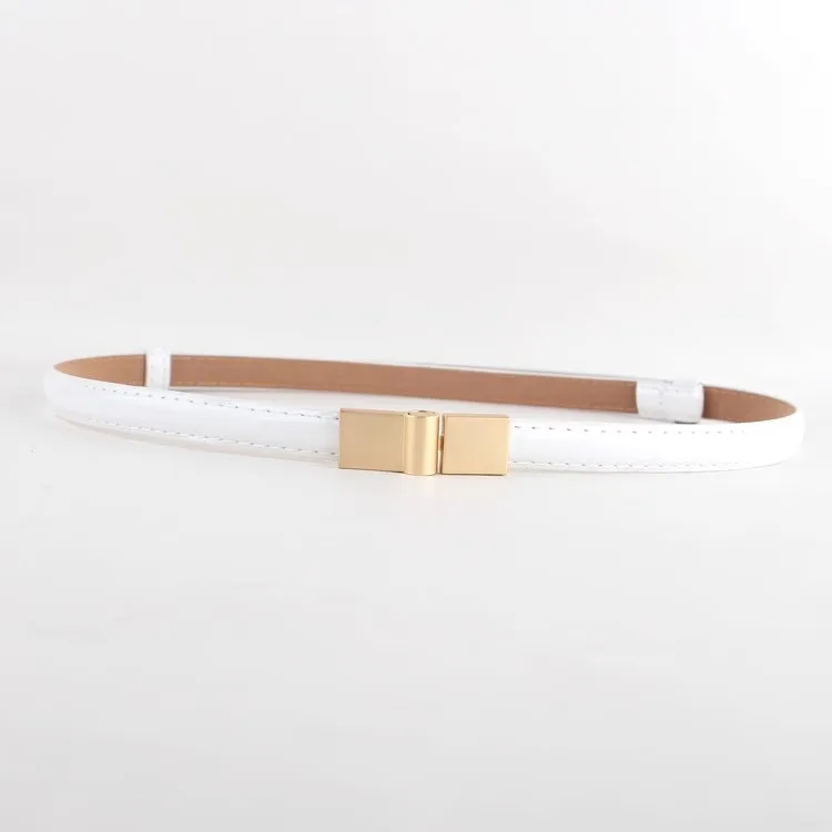 ผู้หญิงปรับเอว PU หนัง Cummerbunds หญิงชุดรัดตัวเข็มขัดตกแต่งเข็มขัดแคบ TB375