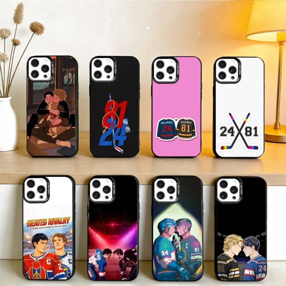 

Ice hockey Heated Rivalry Phone Case For IPhone 16 17 15 14 12 13 Pro Max Black Color Shockproof Cover