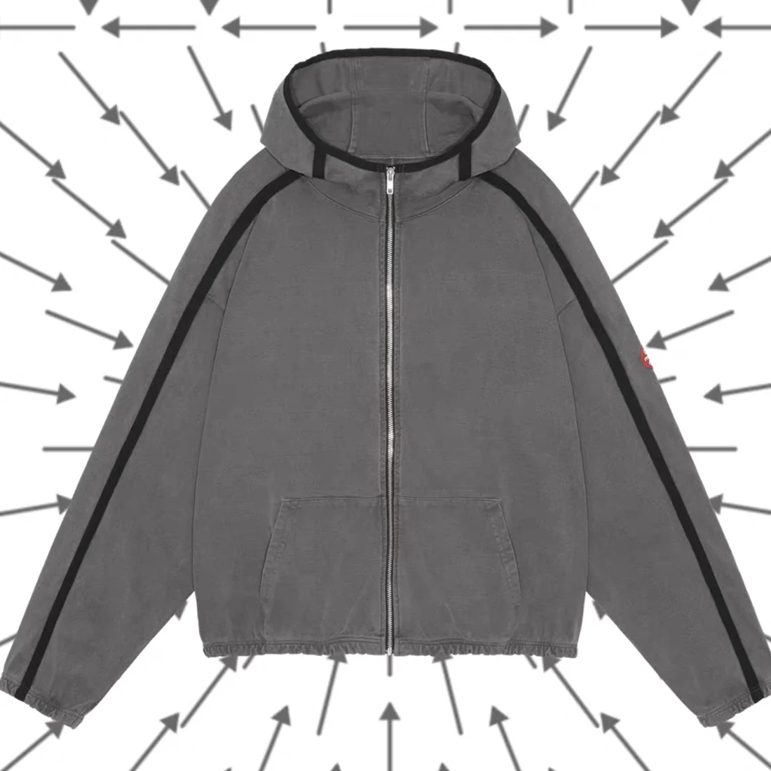 

Красивый потертый полосатый кардиган CAVEMPT C.E, лоскутный кардиган с капюшоном для мужчин и женщин, пуловеры Cav Empt