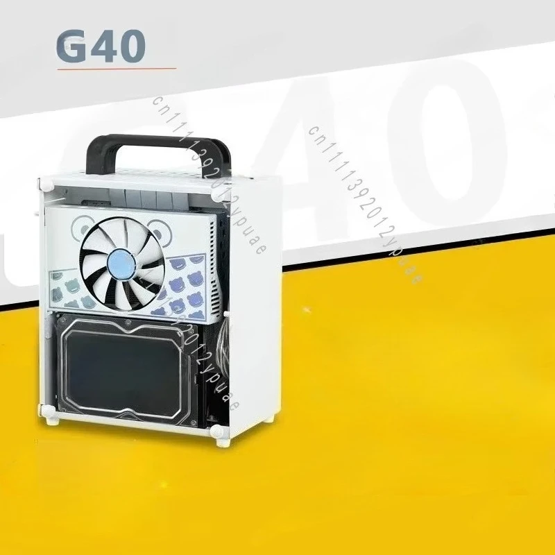 A4 Structure Handheld SFF Computer Chassis Portable Mini ITX Desktop Case Compatible with K39 G40 M24 for DIY Gaming Build
