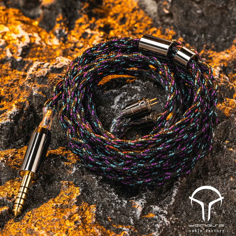 Yongse Alpine High Purity 4 Strand 6N OOC Silver-plated Crystal Copper Earphones Upgrade Cable